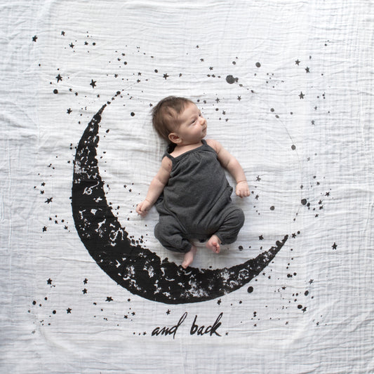 Moon and Back - Organic Cotton Swaddle Blanket