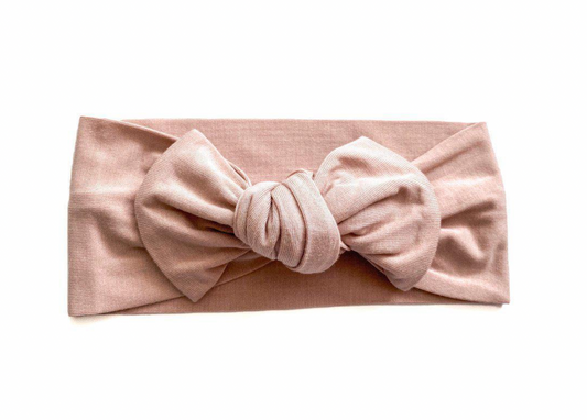 Dusty Pink Baby Bow Headband